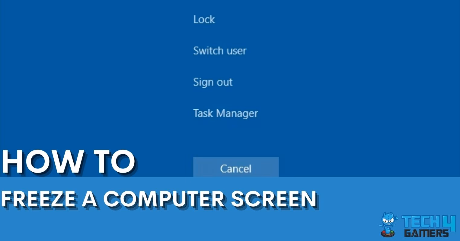 How do I freeze a window if the lock screen is up?