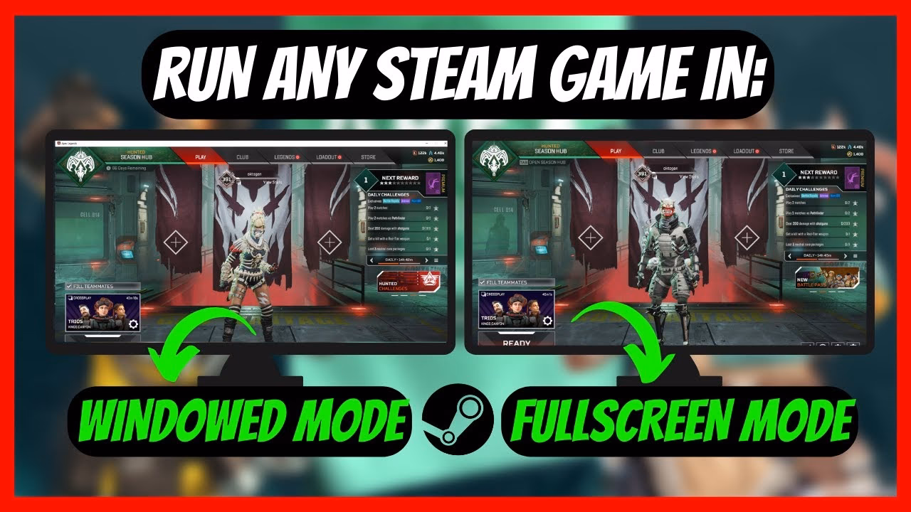 How do I fix fullscreen on Steam?