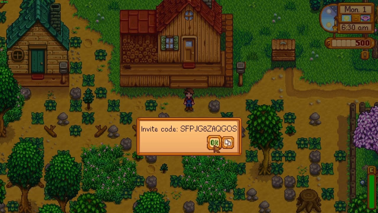 How do I find a Stardew Valley invite code?