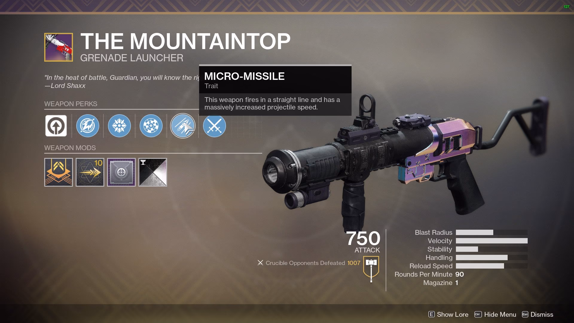 How do you get a mountaintop in Destiny 2?