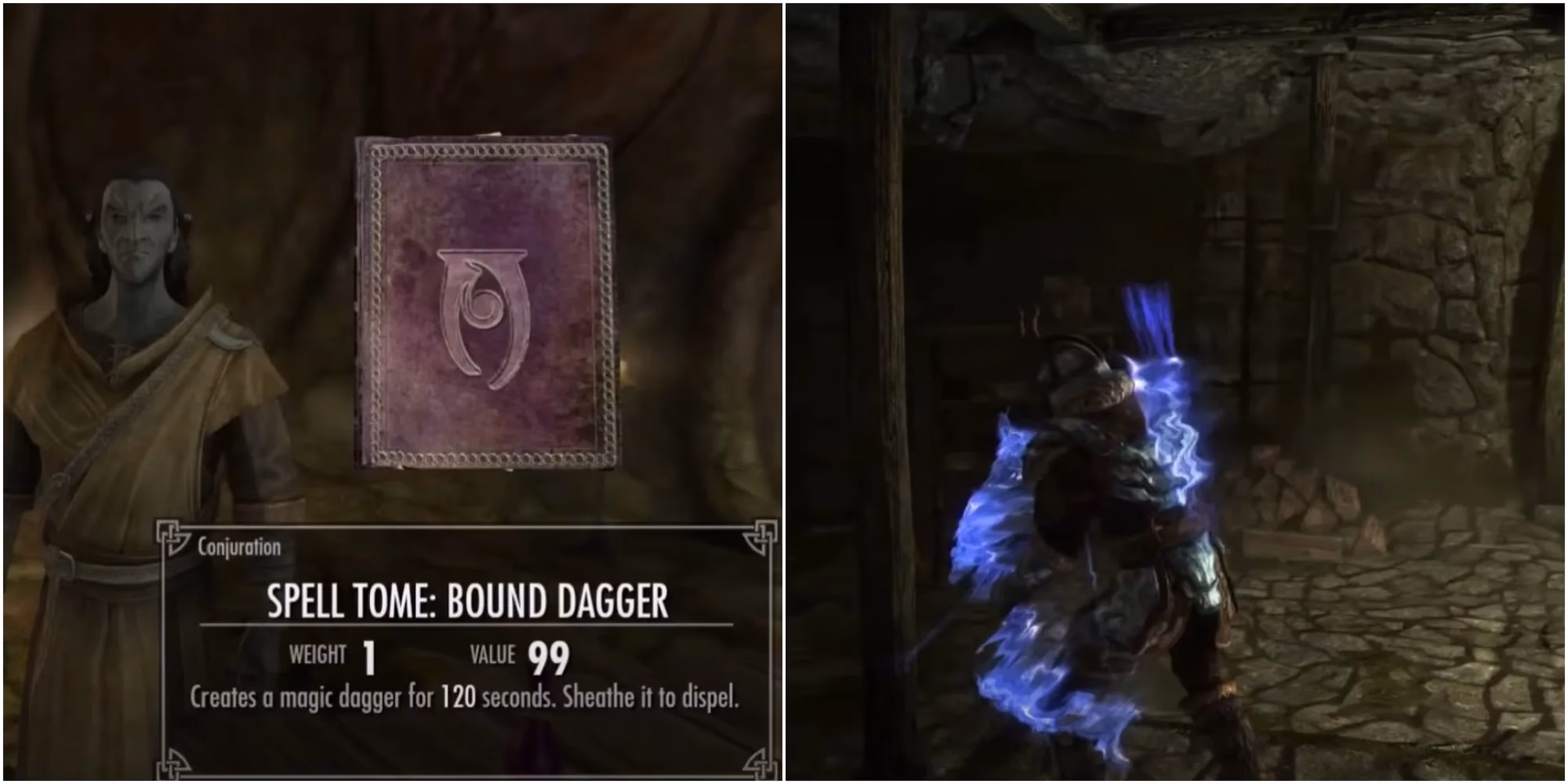 How long does bound bow spell last in Skyrim?
