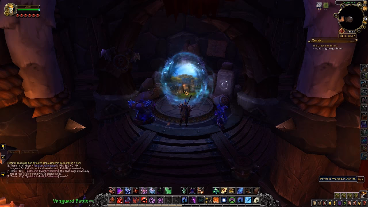 Is there a portal from Orgrimmar to Warspear?