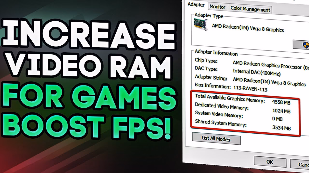 Why should I increase my dedicated VRAM?