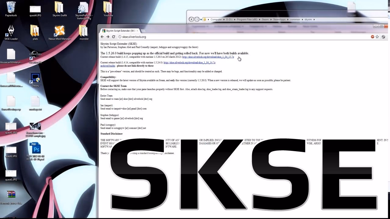 How do I start Skyrim with skse64?