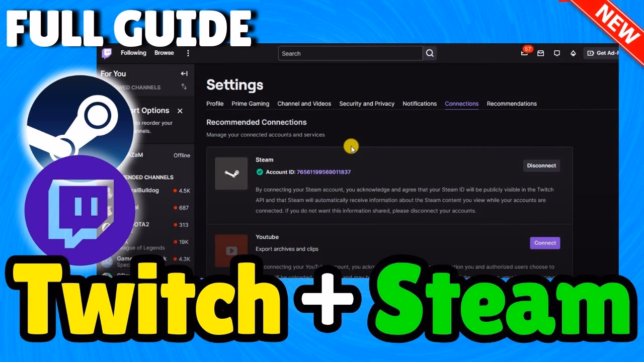 How do I know if my Steam account is connected to twitch?