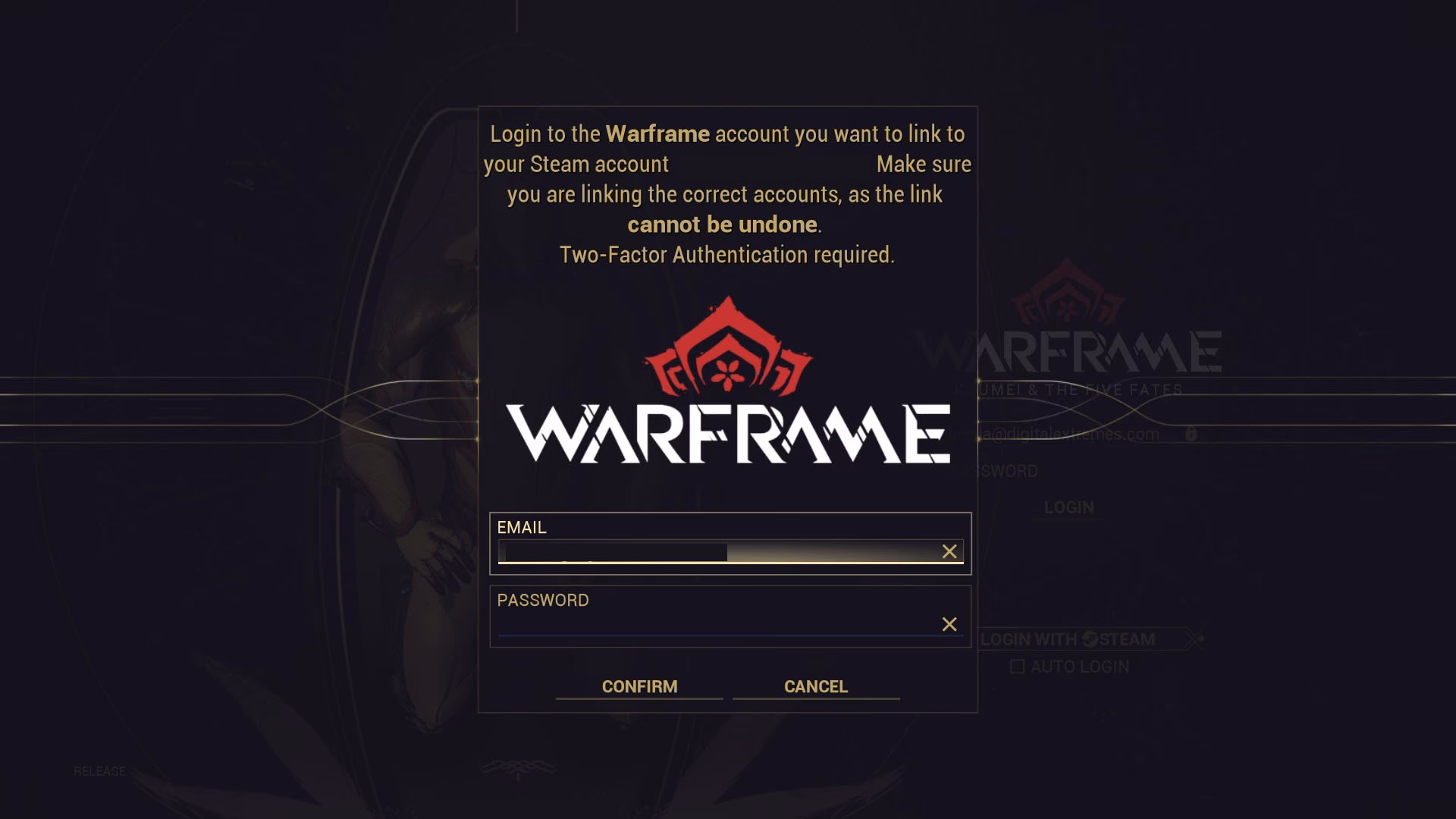How do I Sync my Warframe account to my Steam account?