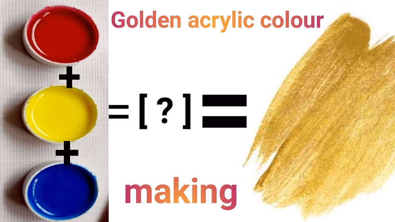 How do you make golden color paint?