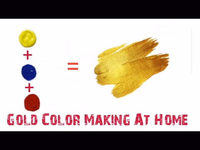 How do you make golden color paint?