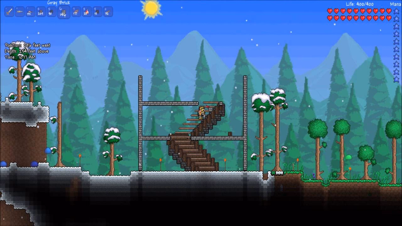 How to build a spiral staircase in terraria?