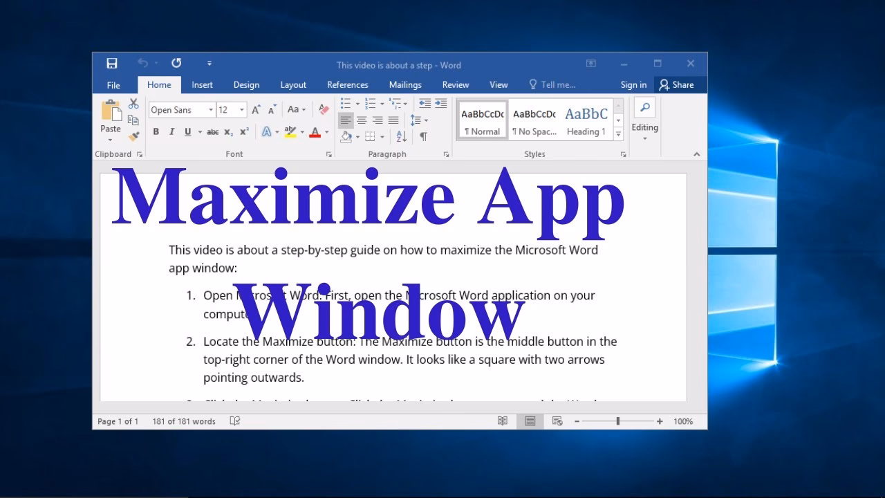 What are the benefits of maximizing windows?