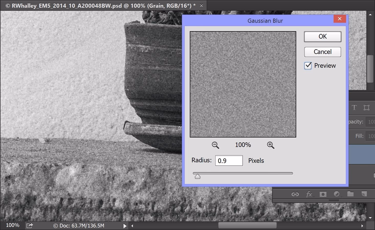 How do I make a grain image look more grainy?