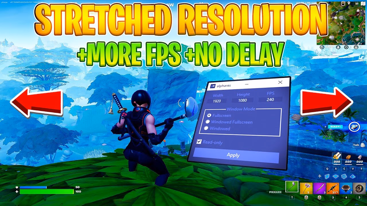 How do I add a custom resolution to Fortnite?