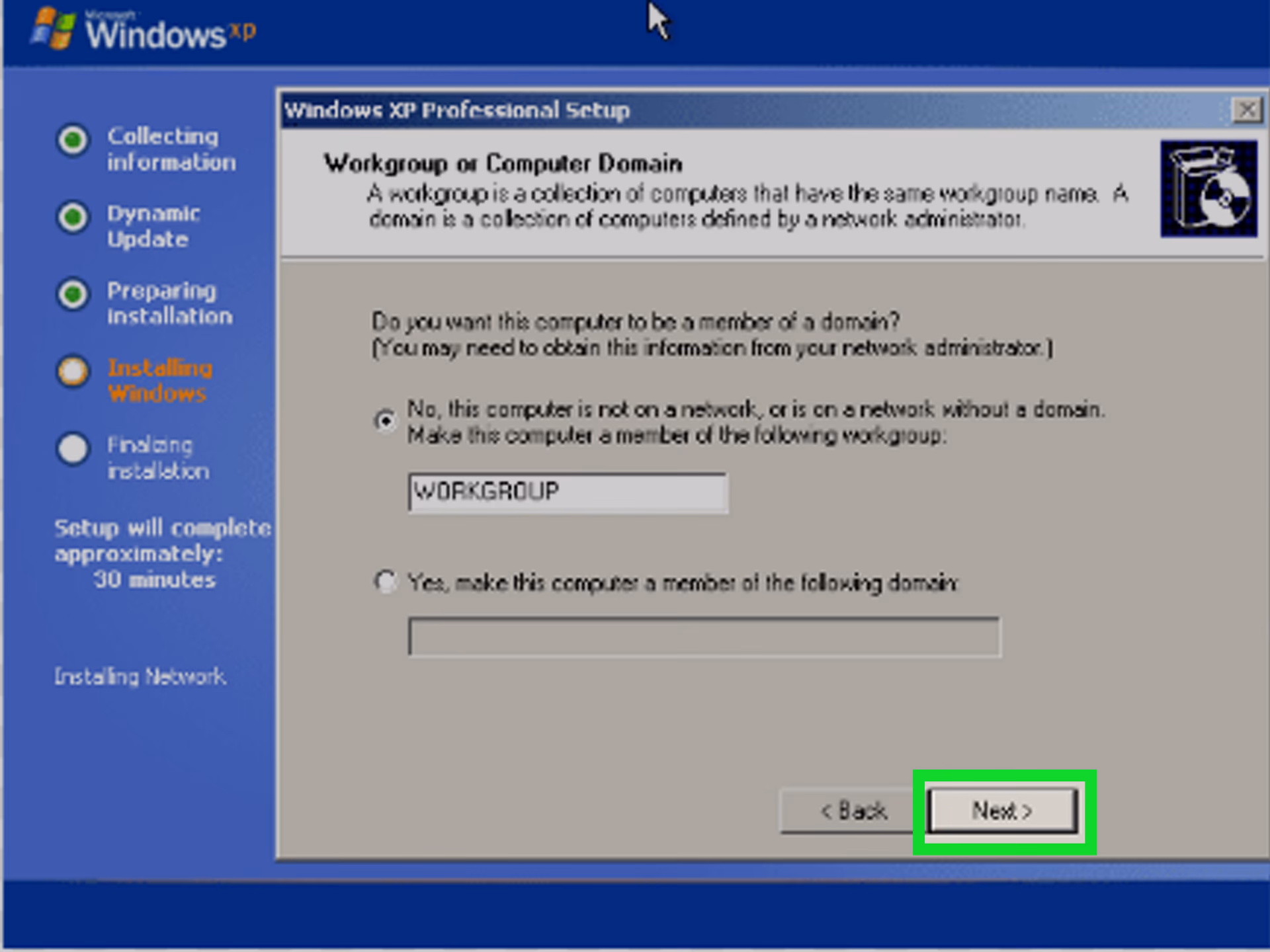 How do I reset Windows XP without a CD?