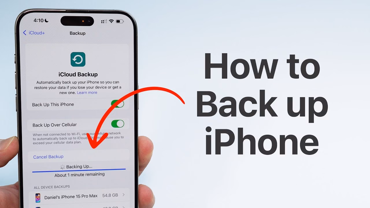 How do I save files from my iPhone to iCloud?