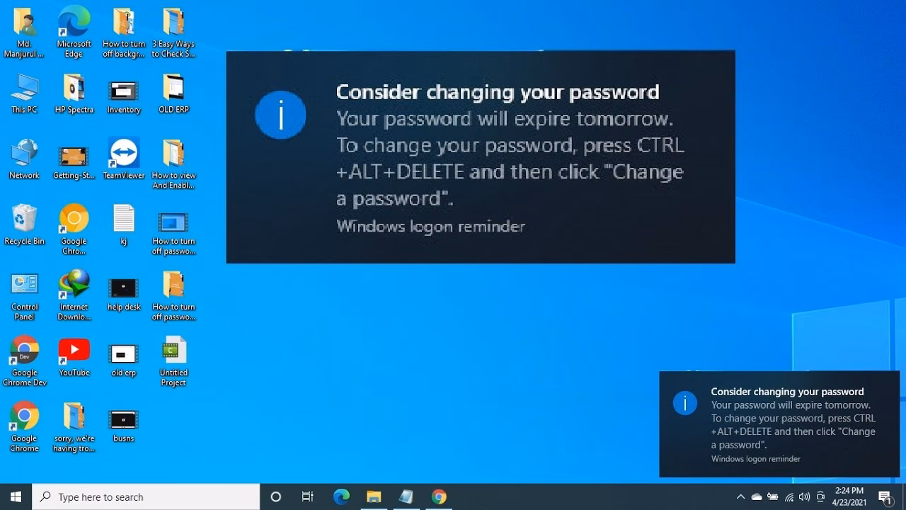 How to stop Windows 10 end of service notification?