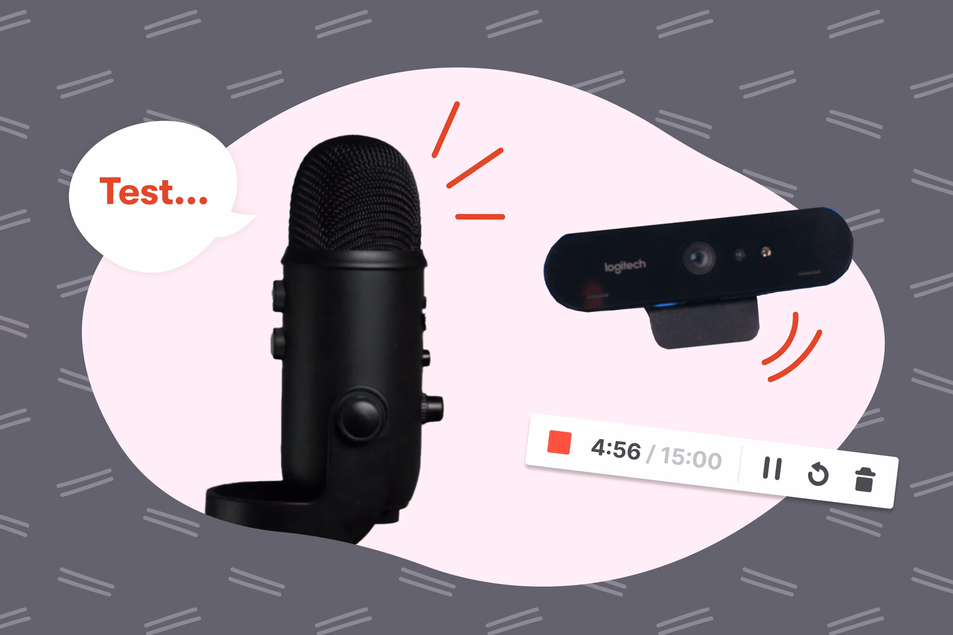How do I start a mic test?