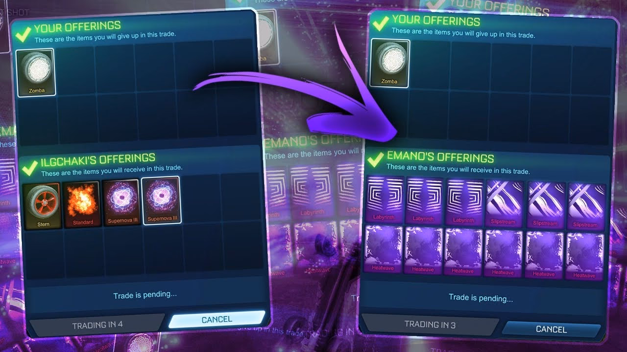 Can you trade items in Rocket League?