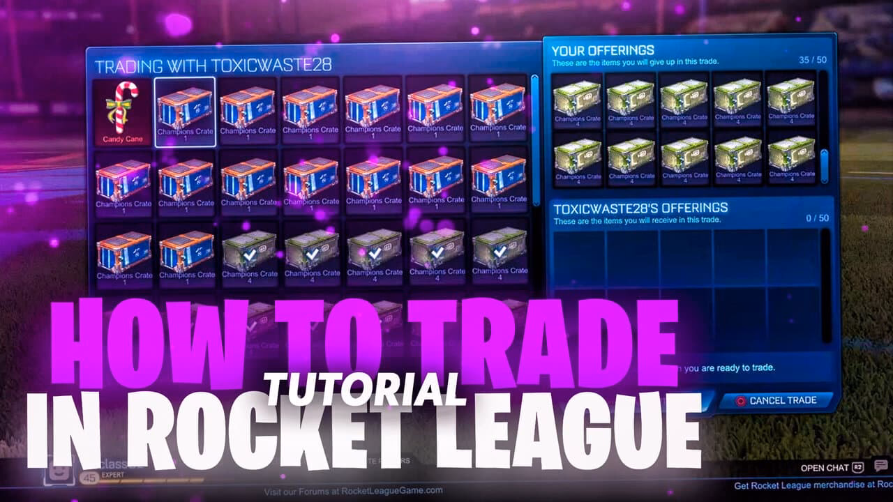 How do I get a trading partner in Rocket League?