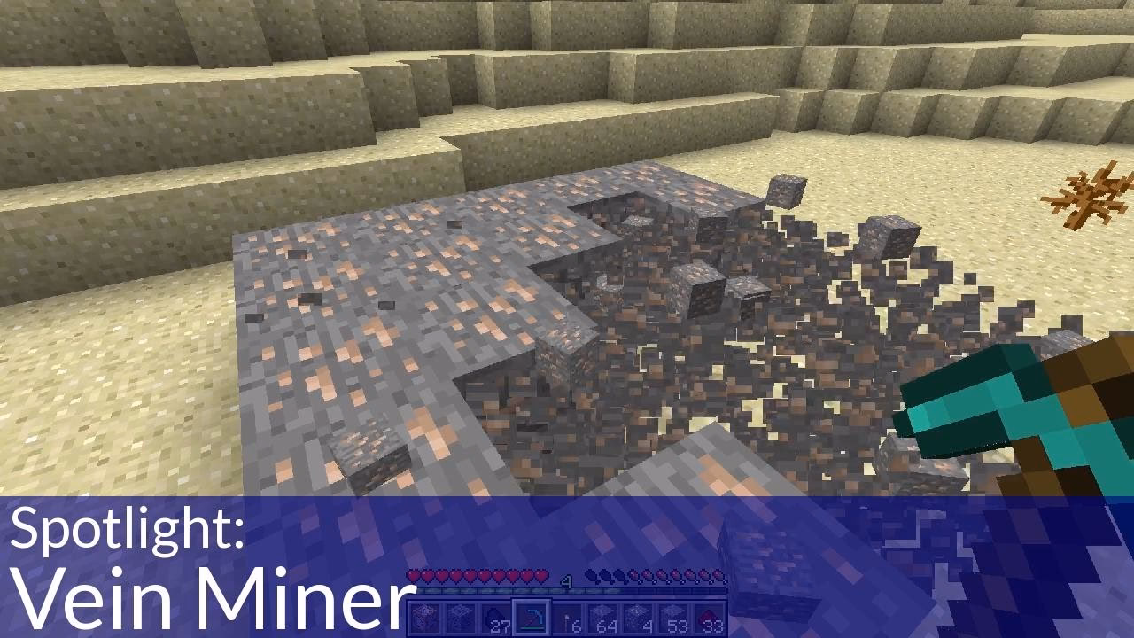 How to use VeinMiner in Minecraft single player?