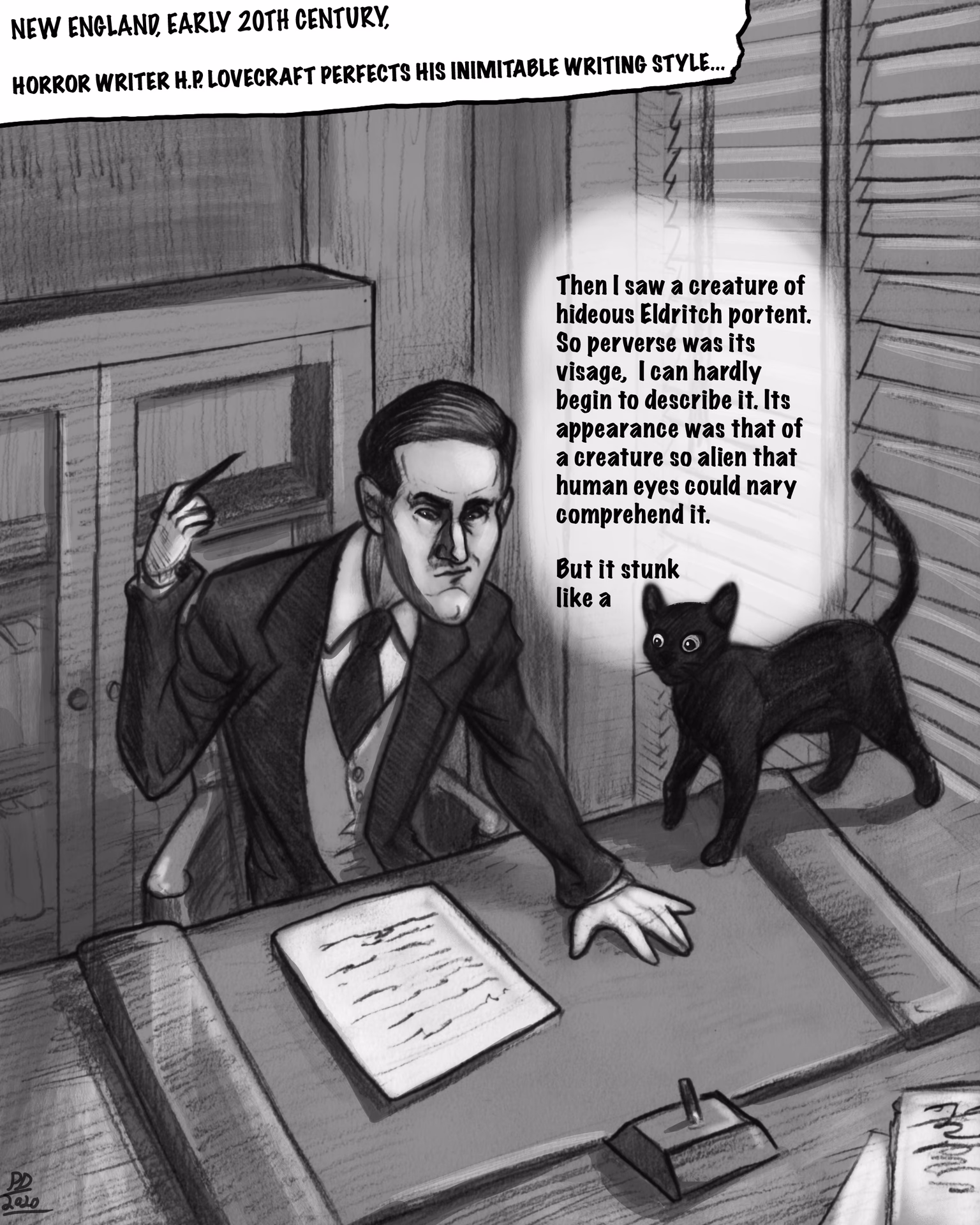 Did HP Lovecraft have a cat?