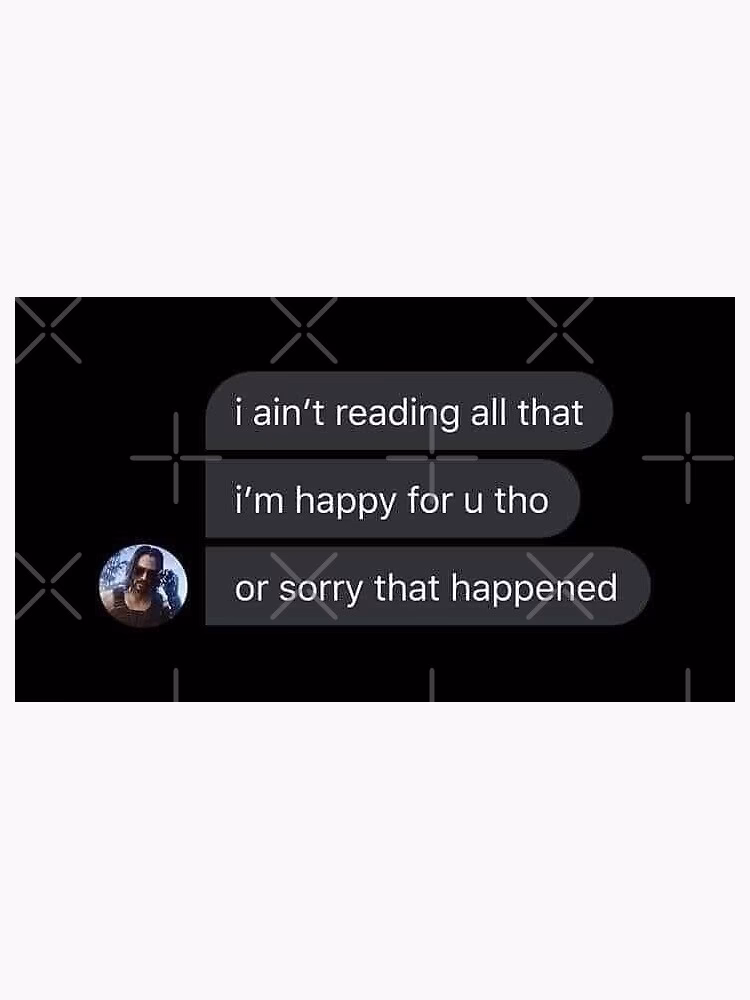 Why is I Ain't reading all that important?