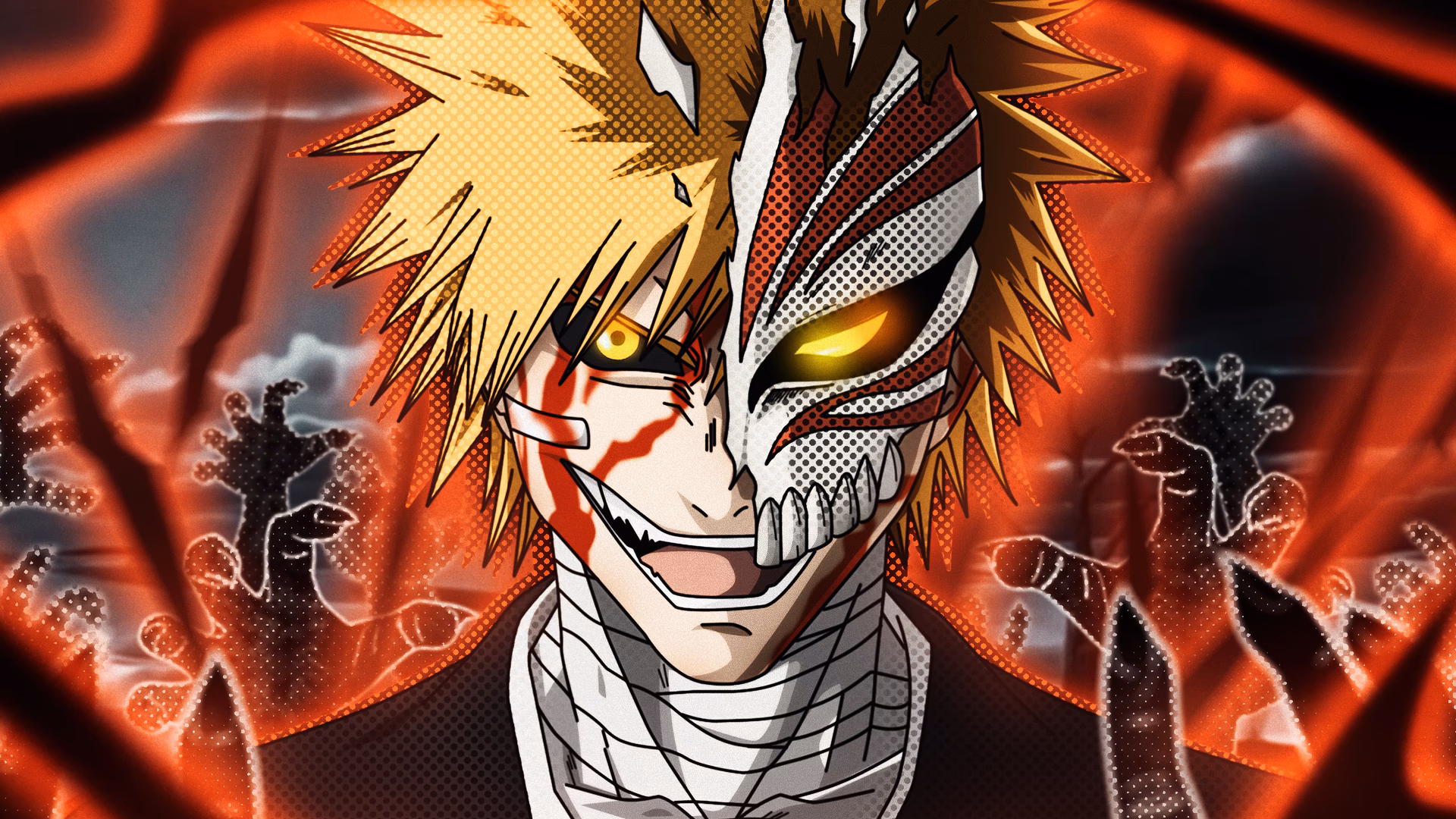 How many Ichigo hollow mask wallpapers are there?