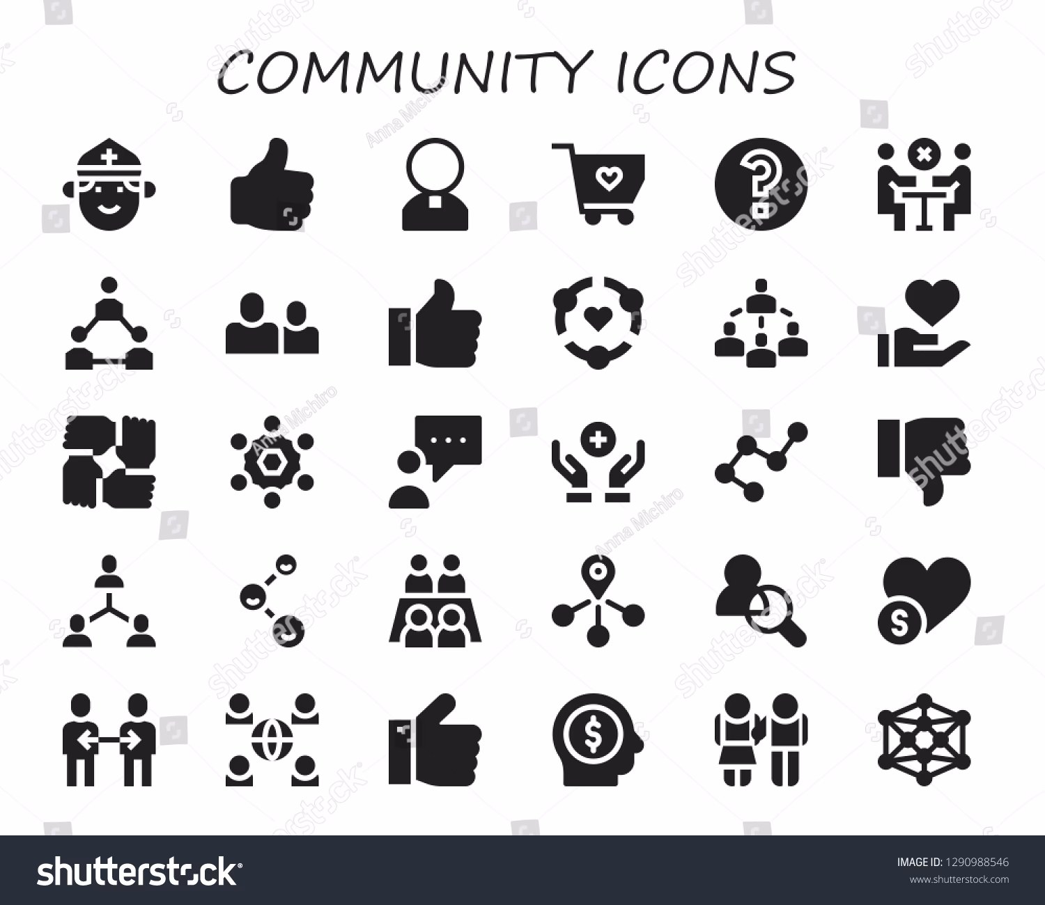 How many community icons are there?