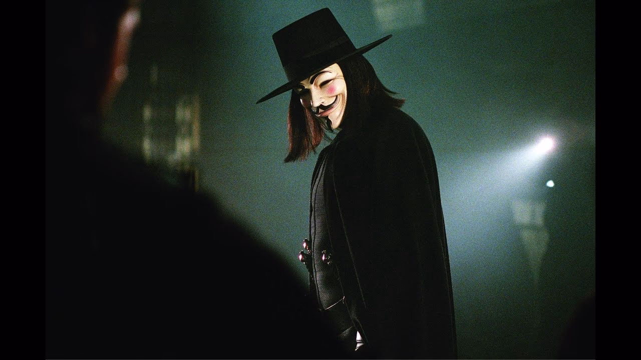 Why is Guy Fawkes mask used in 'ideas are bulletproof'?