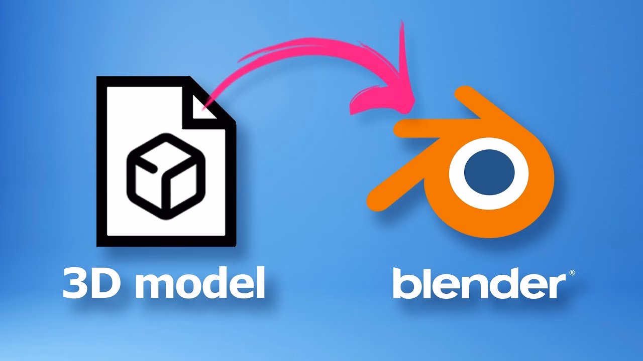 How do I import a model in Blender?