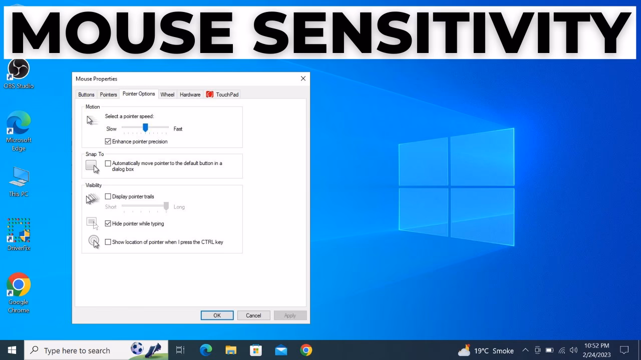 Why should I change my mouse sensitivity?