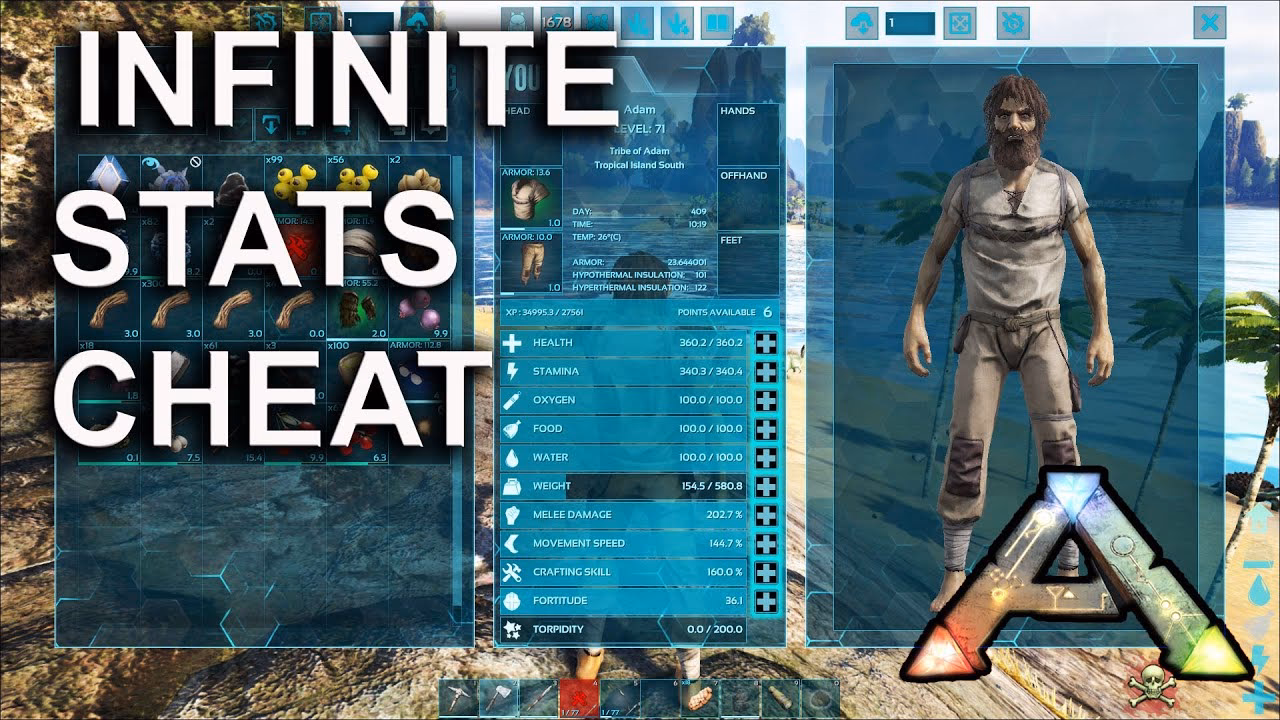 What is the Ark command infinitestats?