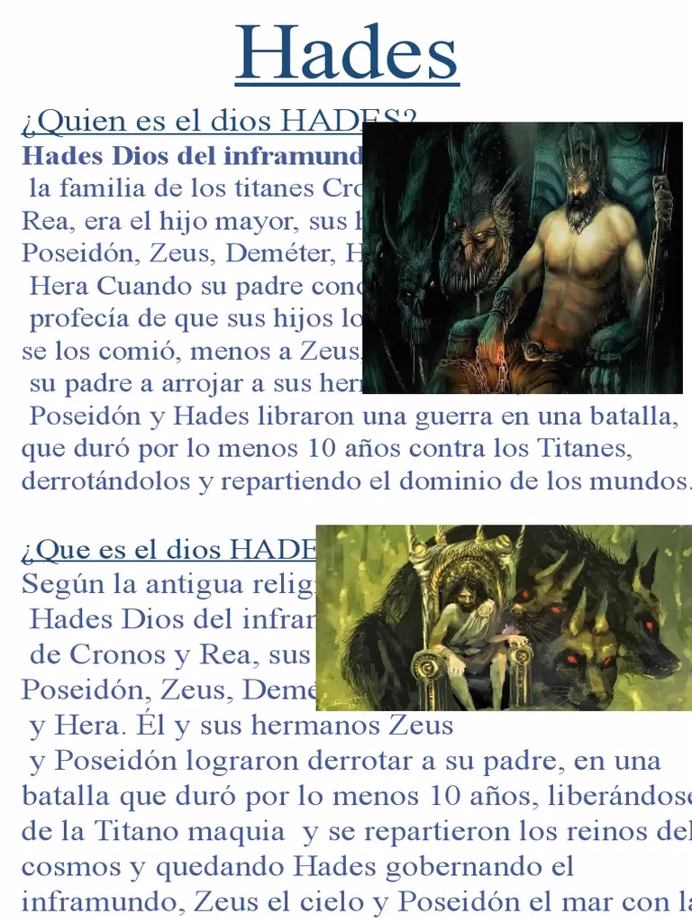 ¿Cuál es el mito de Hades?