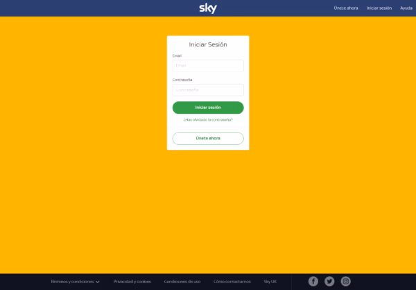 ¿Cómo entrar a mi cuenta de Sky?