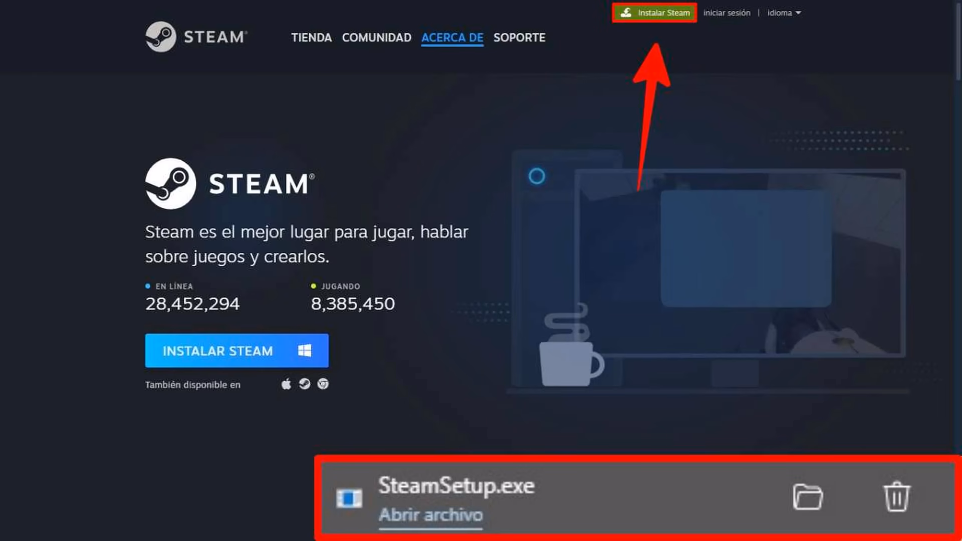 ¿Cómo descargar Steam?