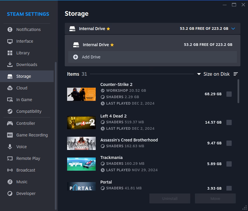 Can I use an external hard drive with steam?
