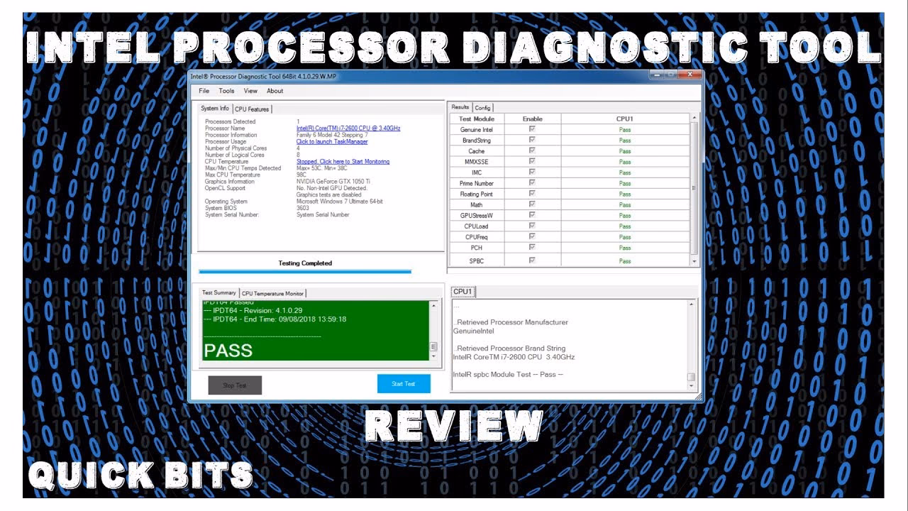 What is Intel processor diagnostic tool?