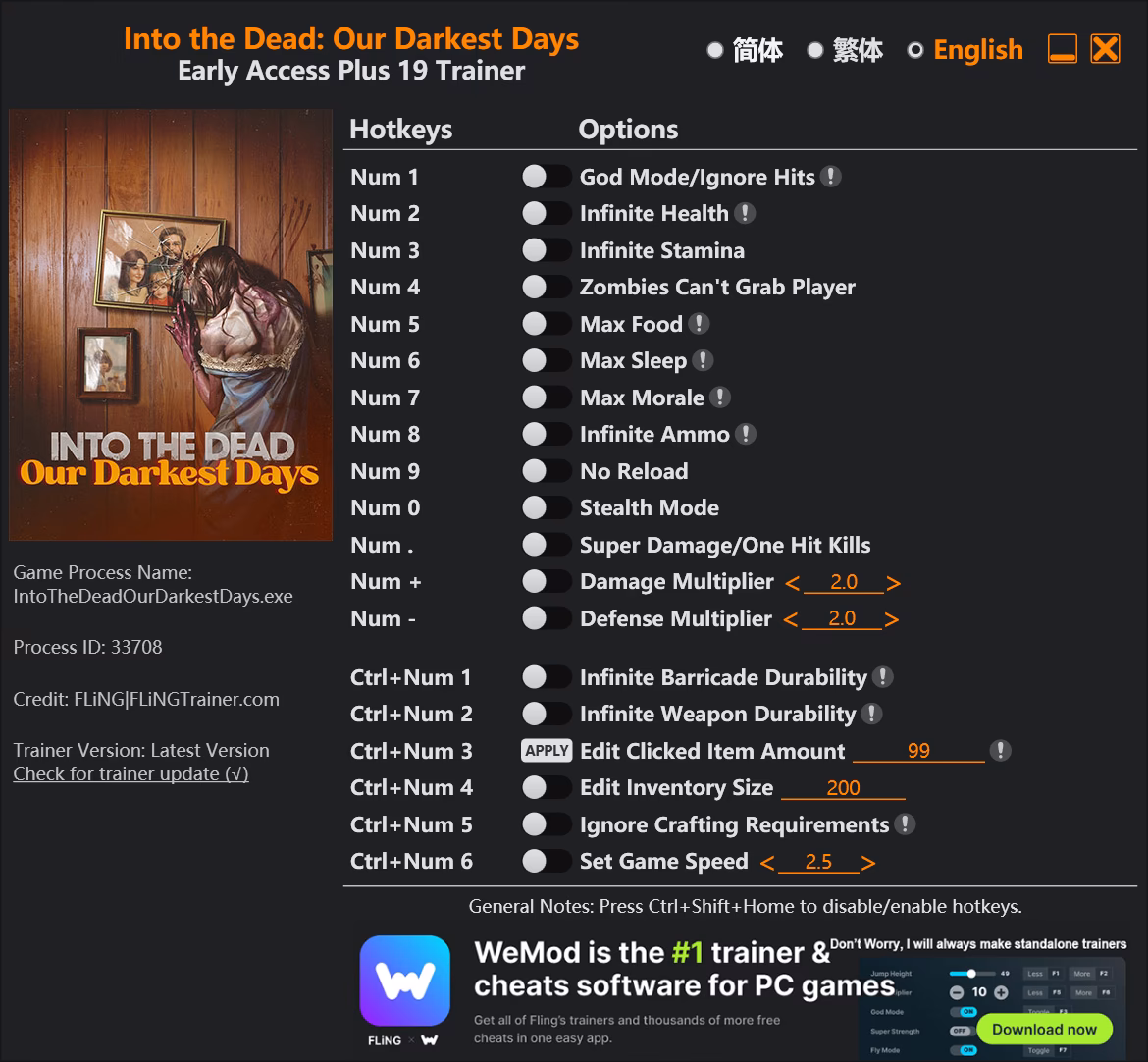 Does into the dead Our Darkest Days +14 support steam?