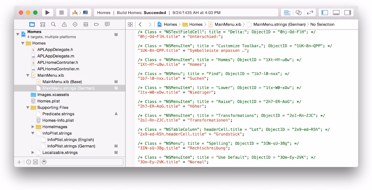 How to localize a string file?