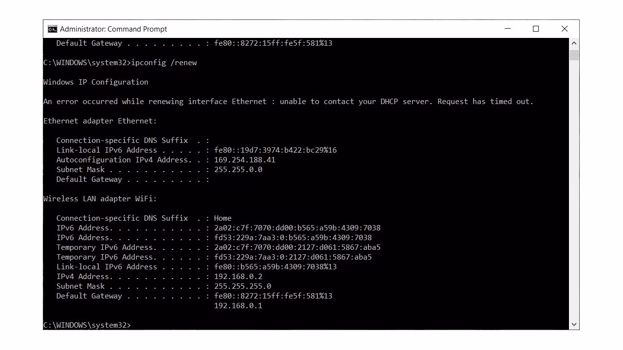 ¿Qué hace el comando ipconfig Release?