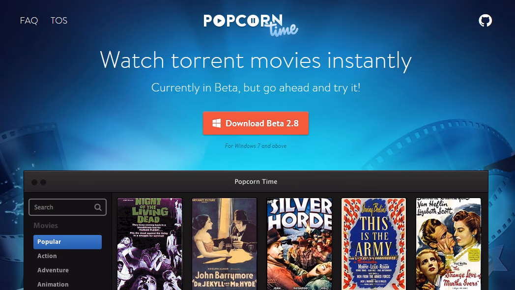 Why is popcorntime not working?