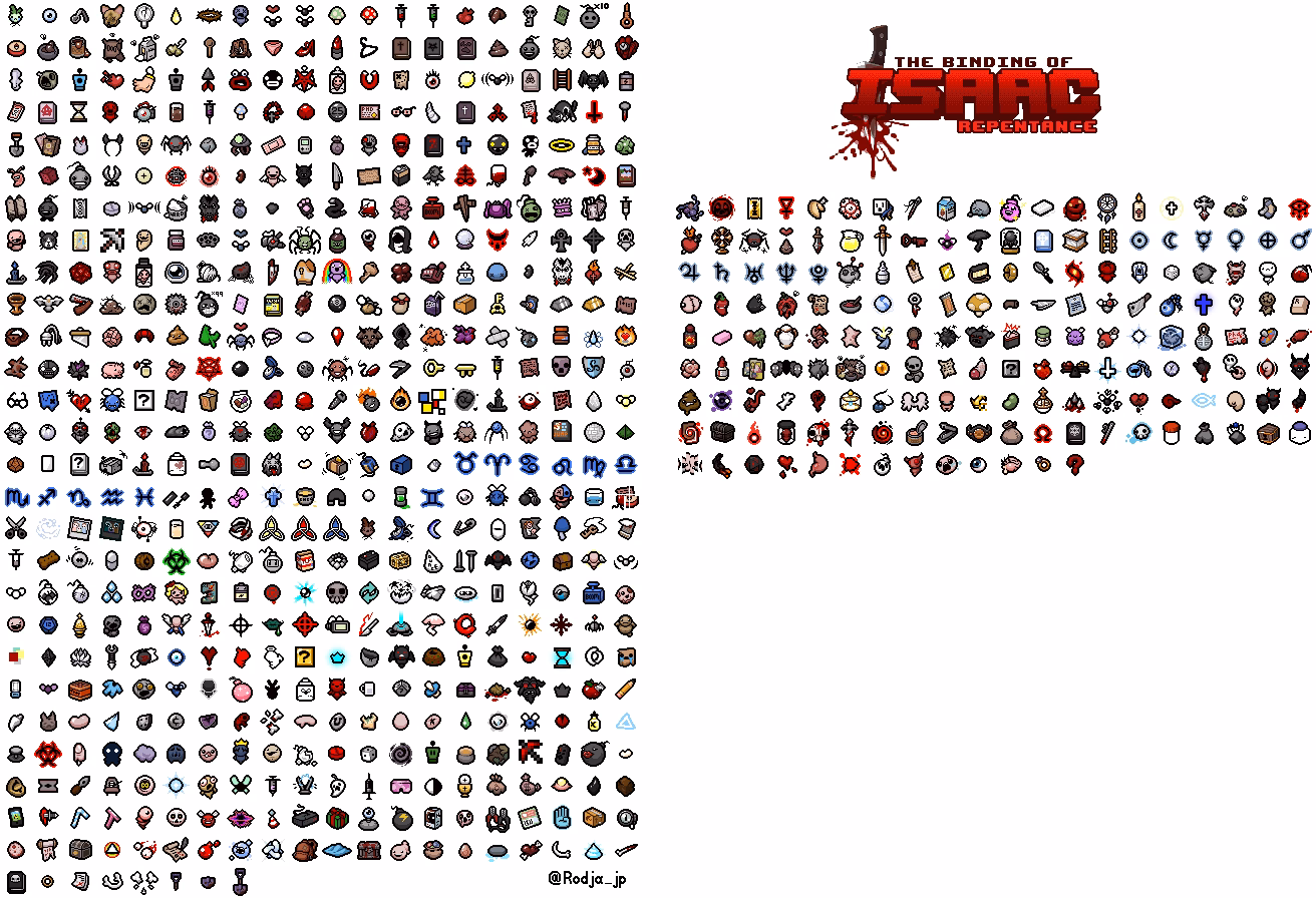 What are some common features of the binding of Isaac repentance?