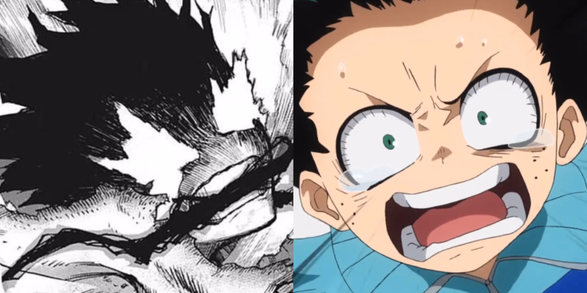 Is Izuku Midoriya angry in my Hero Academia?