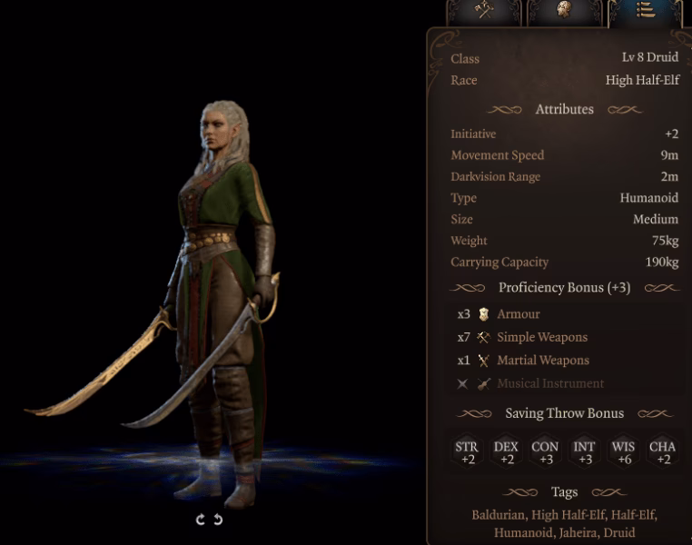 Is Jaheira a druid?