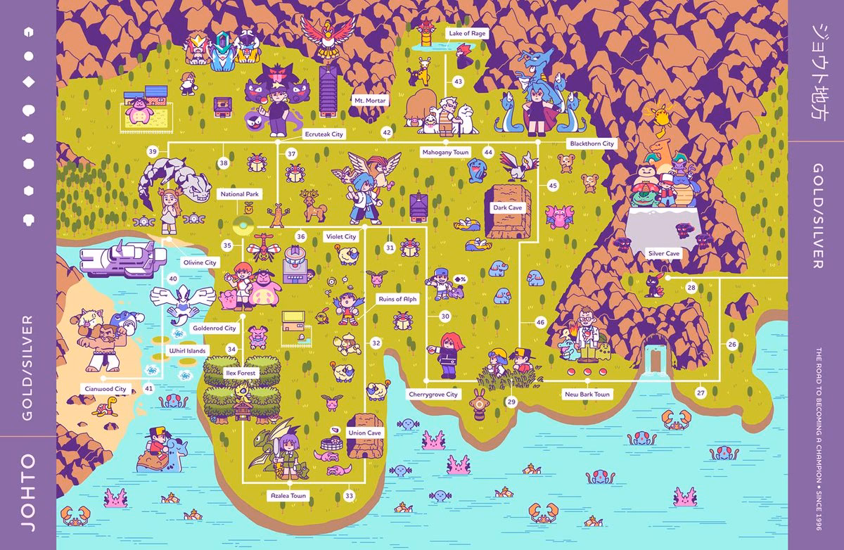 How do I access the areas of Johto?
