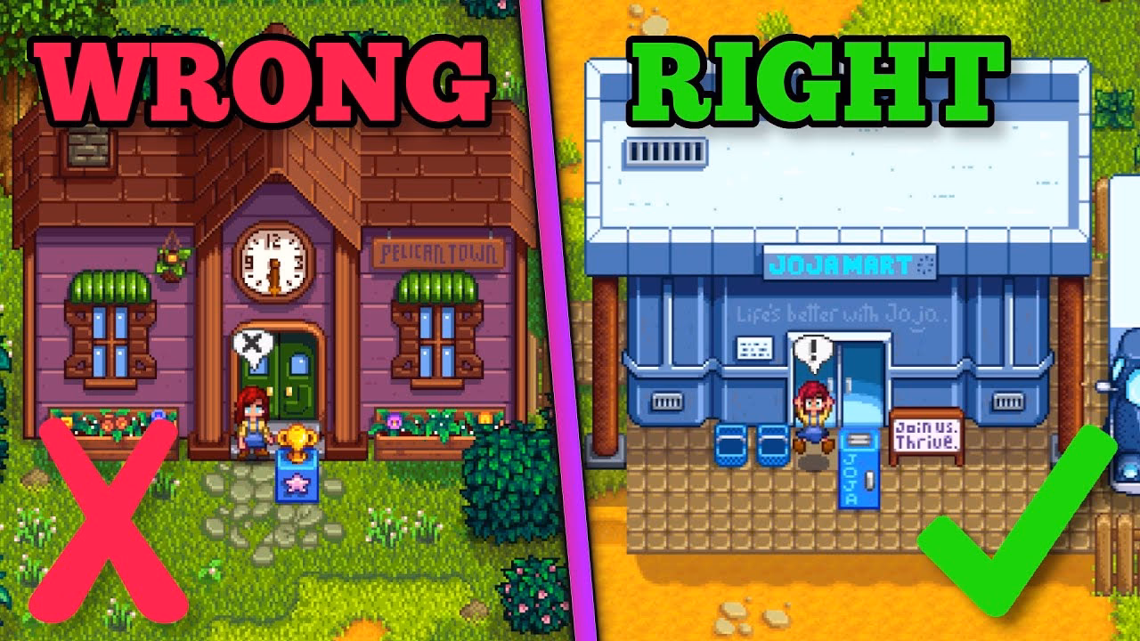 Why do most players choose the community center Route In Stardew Valley?