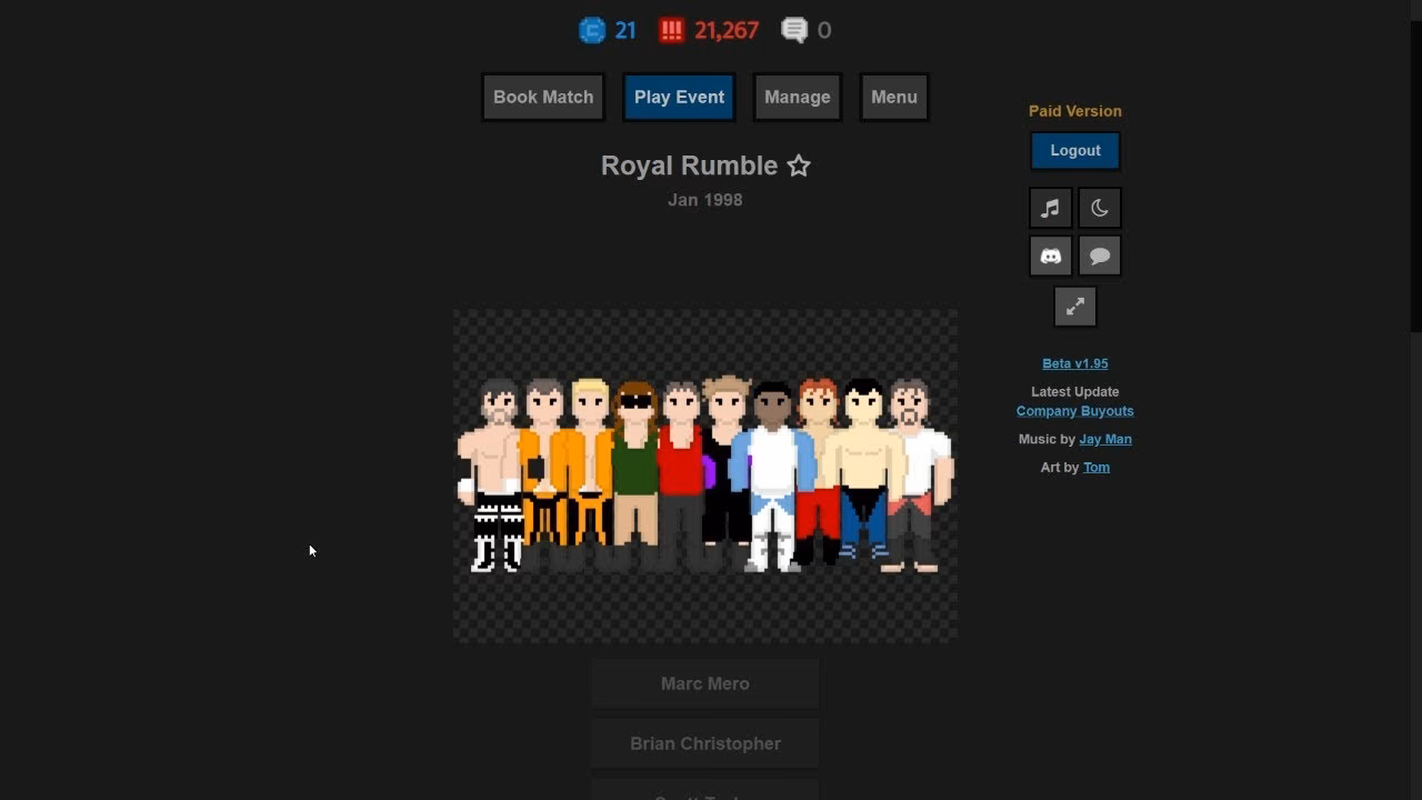 What is a wrestling booking game?