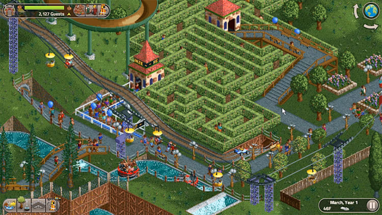 ¿Qué ofrece RollerCoaster Tycoon Classic?
