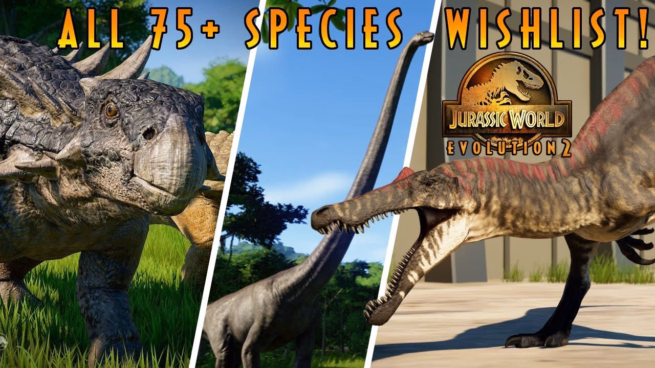 How many species are in Jurassic World Evolution?