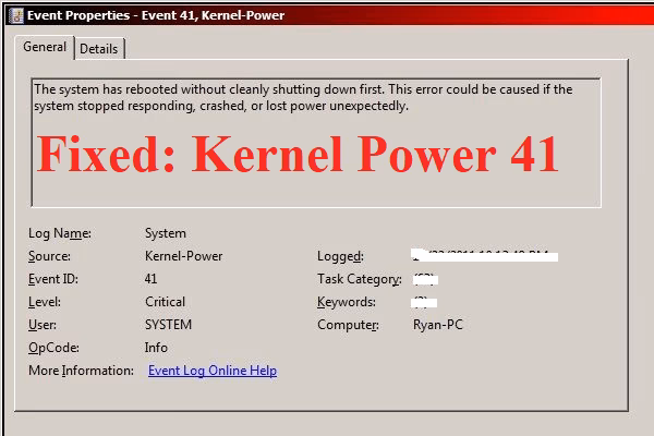 ¿Qué es kernel Power 41?