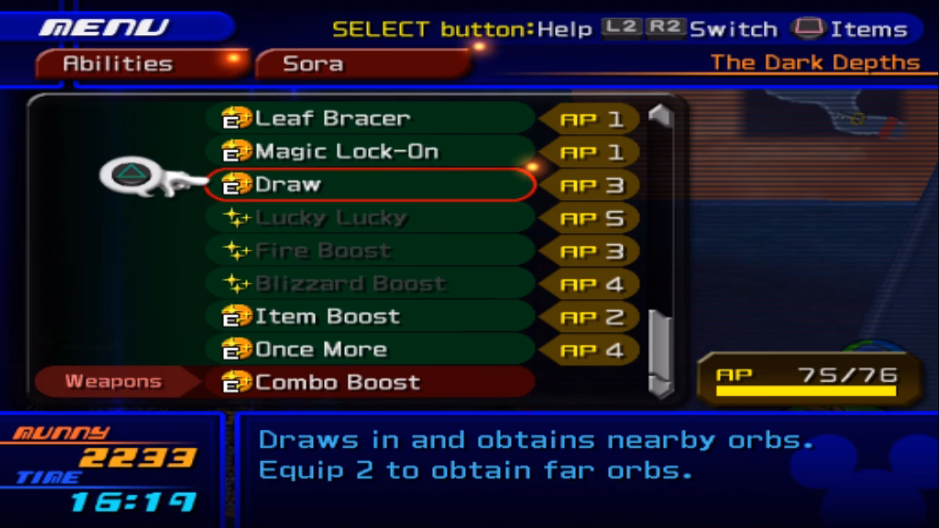What are support abilities in Kingdom Hearts 2 final mix?
